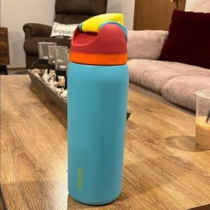 Owala Blue and Red, yellow and orange 32oz Water Bottle